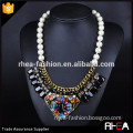 Fashion Wing Statement Necklace,Shourouk Feather Alloy Pearl Beads Necklace